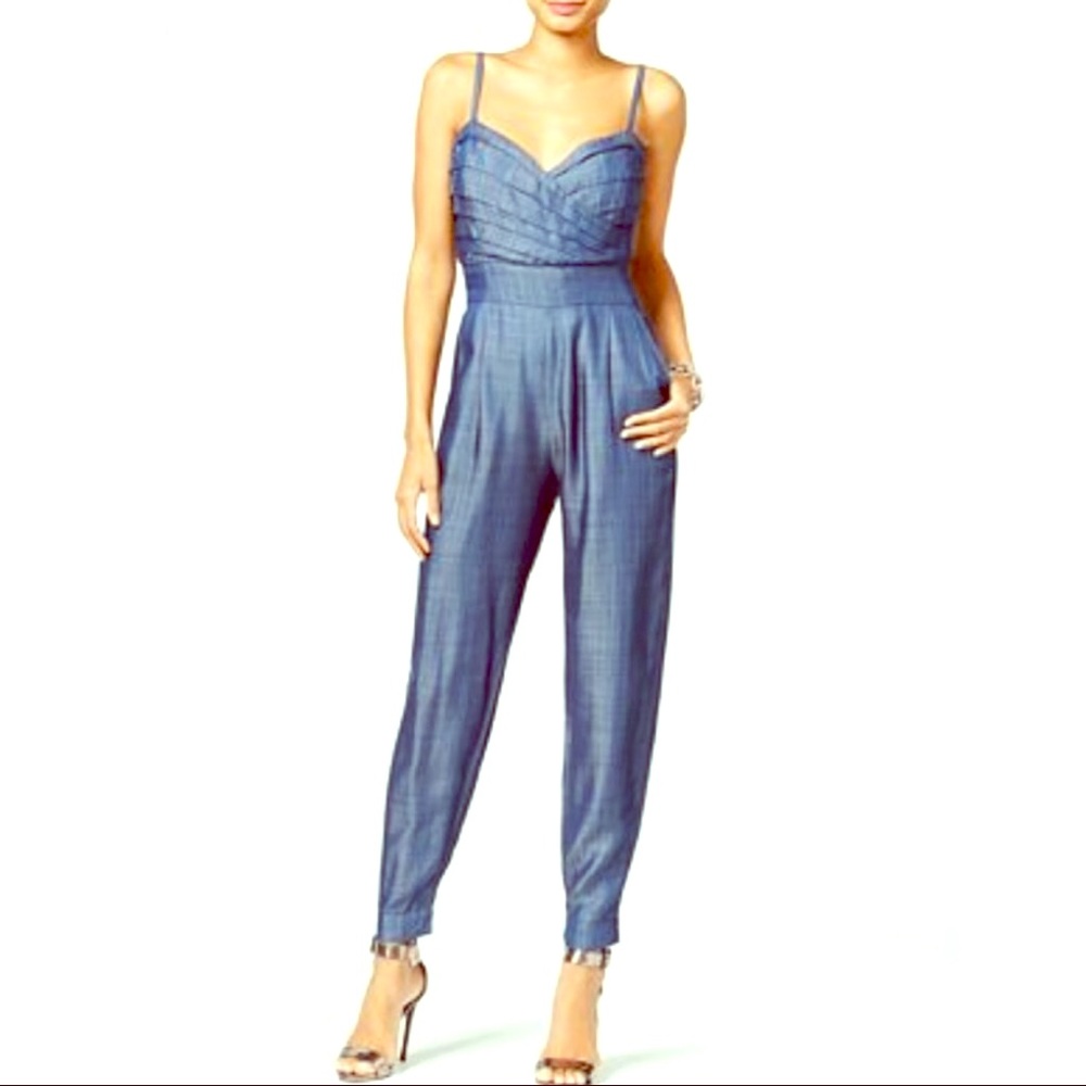 GUESS Chambray blue denim jumpsuits